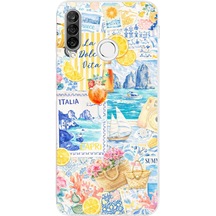 Huawei P30 Lite Uyumlu La Dolce Vita İtalyan Rüyası Baskılı Silikon Kılıf Renkli