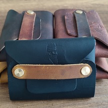 Sumerian Leather Craft Minimalist Deri Kartlık