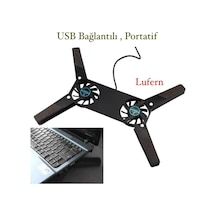 Premium Katlanabilir Laptop Soğutucu Usb Bağlantılı Uzun Ömürlü 2 Fanlı Notebook Portatif