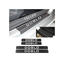 Fiat Doblo Karbon Kapı Eşiği Koruma Sticker Yapıştırma (4 Adet)