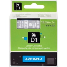 Dymo 45810 Şeffaf/Beyaz D1 Yedek Şerit 19 MM X 7 M