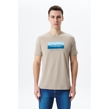 AR-MA Arma Erkek Regular Fit Baskılı Süprem Bisiklet Yaka Tişört Y29344453802 Bej