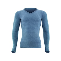 Blackspade 1257 Unisex Gri V Yaka Uzun Kol Thermal