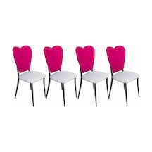 Aşk-ı Derun Sandalye 4adet - Pembe Beyaz Çok Renkli