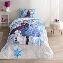 Taç Lisanslı Disney Frozen Winter Tek Kişilik Pamuk Yorgan Seti 000000001000049929 Çok Renkli