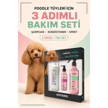 Artero Poodle Köpekler İçin 3'lü Kozmetik Şampuan Kondisyoner Ve Sprey Bakım Seti