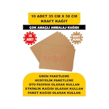 10 Adet 35cm X 50cm 100 Gr. Baskısız Kraft Kağıt, Hediye Ürün Paketleme, Oto Paspası, Çocuk Etkinlikleri