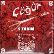 5 Takım Çöğür Uzun Sap Saz Bağlama Teli 5 Mızrap