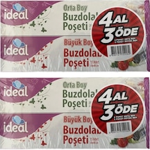 İdeal Buzdolabı Poşeti 4 Al 3 Öde 4 Orta + 4 Büyük