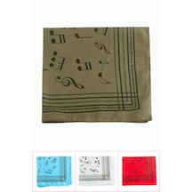 Nota Desenli Keten Bandana 50 50 Standart
