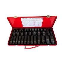 35 Parça 1/2 İnç Metrik Derin Darbe Soket Seti