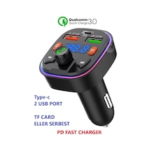 Bluetooth Araç Kiti Pd 3,0 Hızlı Araç Şarjı Mp3 Player Fm Transmitter