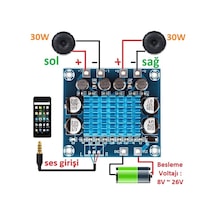 2X30 Watt Tpa3110 Amfi Devresi Dijital Amplifikatör 2X30W Xh-A232