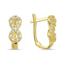 Sembolgold Altın Çocuk Sonsuzluk J Küpe Sg42-7001