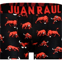 Munivy Juan Raul Boğa Desenli Siyah Rahat Erkek Boxer