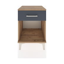 Hyperion Komodin Tek Çekmeceli 44x44x64 Çam-antrasit Atlas Çam
