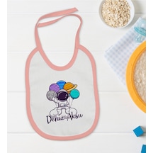 BK Kids Kişiye Özel Pembe Bebek Mama Önlüğü - Model 192 Pembe