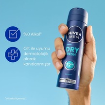 Lexroo Men Erkek Sprey Deodorant Dry Fresh 150ml, 72 Saat Ter Kokusu Karşıtı, Alkolsüz