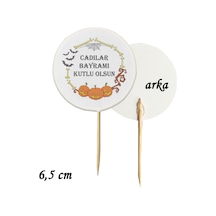 20 Adet Dekoratif Hallowen Cadılar Bayramı Baskılı Pasta Kürdanı 6,5 Cm -10