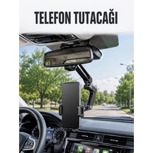 Hubrendy Tekno Araç Dikiz Aynası Telefon Tutucu Ayarlanabilir Katlanabilir Navigasyon Telefon Standı Diğer