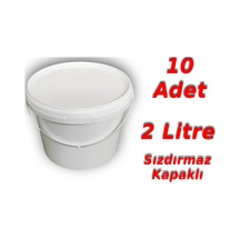 Decotone 2 L Plastik Kapaklı Kova Hobi Boya Gıda Yoğurt Kovası B Çok Renkli