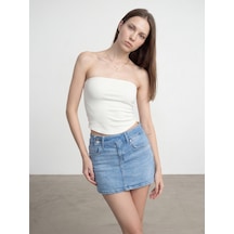 Dilvin 21218 Straplez Top-ekru