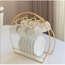 Gold Metal Kahve Fincan Düzenleyici Askı Aparatı Plastik Çok Renkli Tr Diğer