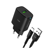 Linktech C301 Safe 12W Micro USB Kablolu Hızlı Şarj Cihazı Seti Siyah 1 Adet