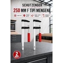 2 Adet 250mm F Tipi Mengene Ahşap Çelik Mobilya Mengenesi Kıskaç İşkence 2 Li Set 250-f2