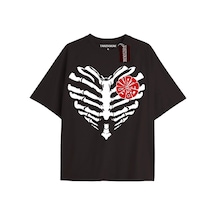 Tarzsokak Brook Baskılı Oversize Kalıp Unisex T-shirt Bej