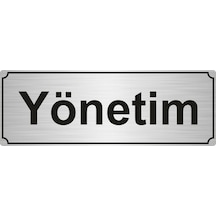 Yönetim Yönlendirme Levhası 7Cmx20Cm Gümüş Renk Metal