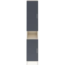 Hyperion Dolap 5 Raflı 2 Kapaklı Tek Askılı 44x44x243 Aytaşı-antrasit Aytası