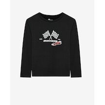 Skechers B Graphic Tee Long Sleeve T-shirt Büyük Erkek Çocuk Siyah Tshirt Sk242065-001