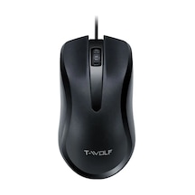 T-Wolf V12 Kablolu 1200 DPI Büyük Boy Optik Ofis Mouse