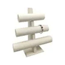 Yerli Üretim Lüx İmera Deri Kumaş Beyaz Renk Boy 22 Cm En 28 Cm 3'lü T Model Bilezik Sergileme Çok Renkli