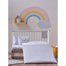 Nakışlı Bebek Nevresim Takımı Baby Car Bebek - Beyaz