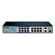 D-lınk 16port 150w Full Poe Des-f1016p-e 10/100 1x Sfp Yönetilemez Poe Switch
