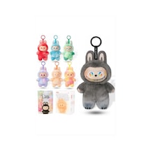 Labubu - 501 - Peluş Çanta - Nazblsmm - Anahtarlık Ebruli Çok Renkli