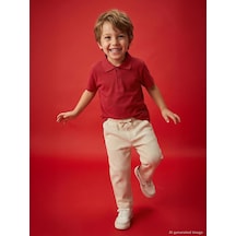 Civil Boys Dokulu 2-5 Yaş Pantolon - Beyaz Şeker Kasar