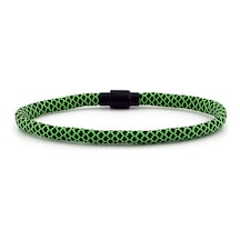 Yeşil Siyah Paracord Ipli Miknatisli Erkek Bileklik M012A Çok Renkli
