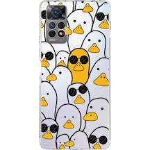 Xiaomi Redmi Note 11 Uyumlu Kamera Korumalı Kapak Duck Tasarımlı Şeffaf Kılıf Şeffaf