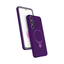 Newface Samsung Galaxy S25 Fe Regal Magsafe Standlı Kapak - Derin Mor