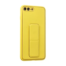 Apple iPhone  Uyumlu  7 Plus Kılıf Coco Deri Standlı Kapak - Sarı
