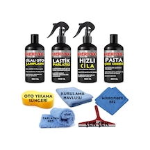 Mertox Oto Temizlik ve Bakım Seti Şampuan+lastik+hızlı Cila+pasta