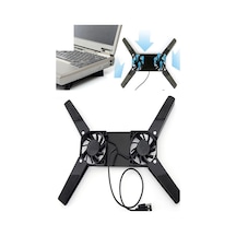 2 Fanlı Notebook Soğutucu Portatif Katlanabilir Laptop Soğutucu Fan Usbli Stand Bilgisayar Fanı Çok Renkli