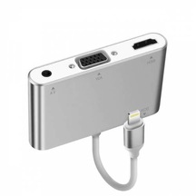 Coofbe iOS Uyumlu İphone ve İpad İçin VGA AV Audio Kablosu, iOS Uyumlu VGA AV Audio Dönüştürücü Kablosu