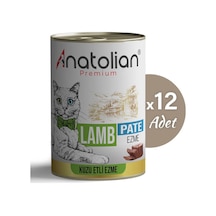 Anatolian Premium Kuzulu Ezme Yetişkin Kedi Konservesi 400 gr x 12 Adet