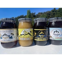 Bal Paketim 4 4x500gr Siyah & Çiçek & Çam & Krem Bal