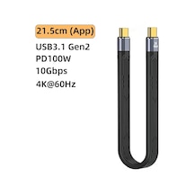 Dıxsgusb 4.0 Thunderbolt 40gbps Veri Kablosu Pd 100w Hızlı Şarj 4k 60hz C Tipi Kablokahverengi0.75 M