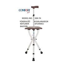 Medikaltec Oturaklı Baston Oturaklı Baston Yüksekliği Ayarlanır